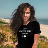 I Said Peaceful Fish They Lied - Minimalist Funny  Tシャツ
