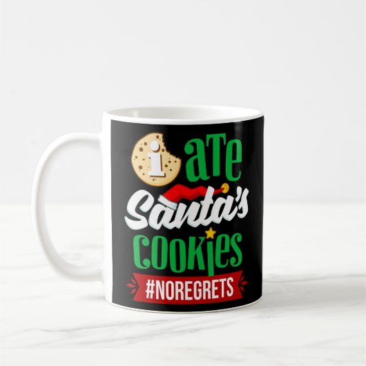 I Santa食べのCookieはクリスマスを後悔しおもしろいない コーヒーマグカップ (左)