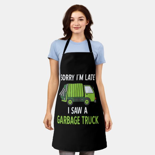 I Saw a Garbage Truck Costume  Recycling Garbage エプロン (着用した状態)