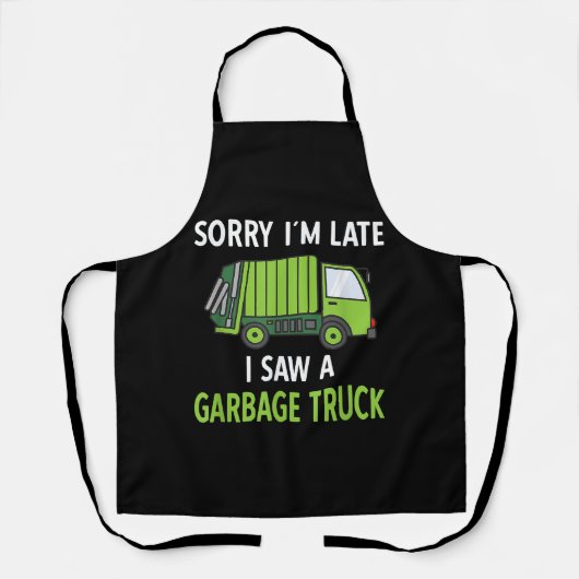 I Saw a Garbage Truck Costume  Recycling Garbage エプロン (正面)
