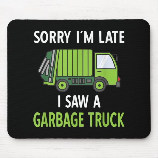 I Saw a Garbage Truck Costume  Recycling Garbage マウスパッド (正面)