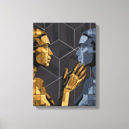 I Saw Myself II B – Self Recognition Art キャンバスプリント