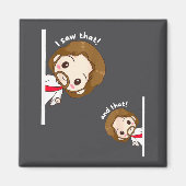 I Saw That Karma Jesus Funny Saying Quote Meme Bib マグネット (正面)