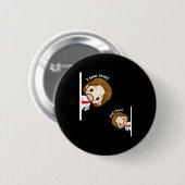 I Saw That Karma Jesus Funny Saying Quote Meme Bib 缶バッジ (正面&裏面)