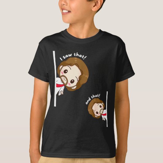 I Saw That Karma Jesus Funny Saying Quote Meme Bib Tシャツ (正面)