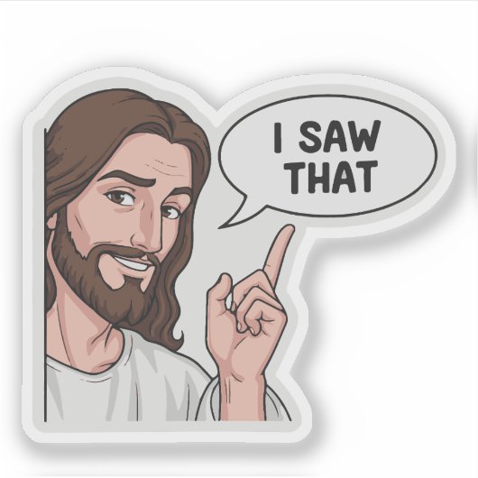  i saw that meme Sticker  Funny Meme Sticker シール (正面)