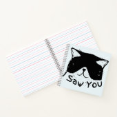 I Saw You 面白い猫 | 黒猫 | かわいい猫のミーム ノートブック (内部)