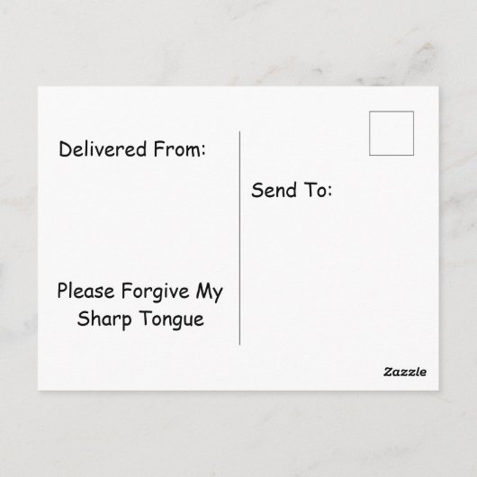 I Say Things That Sting Funny Wasp Apology ポストカード (裏面)