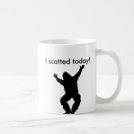 I Scatted (pooped)今日-ビッグフットのサスカッチ コーヒーマグカップ