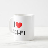 I SCI ❤️ - FI I LOVE SCI - FI IハートSCI - FI コーヒーマグカップ (正面左)