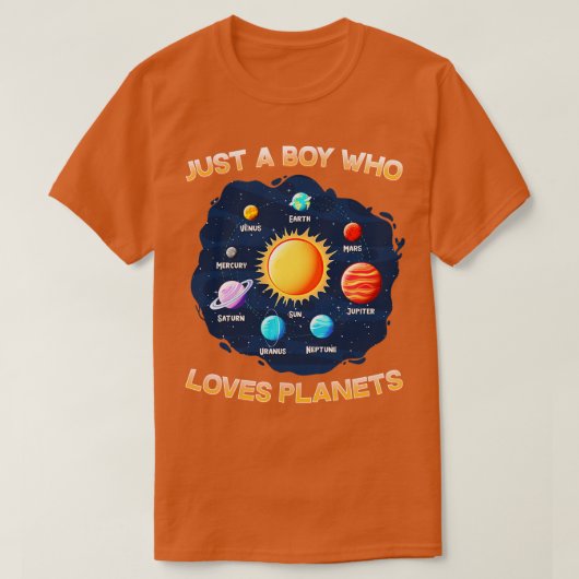 I Science Chemistryの惑星を愛する少年1 Tシャツ (デザイン正面)