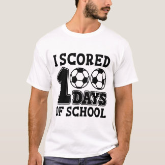 I Scored 100 Days Of School Soccer Kids Student Te Tシャツ