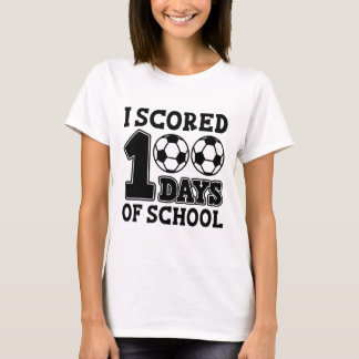I Scored 100 Days Of School Soccer Kids Student Te Tシャツ