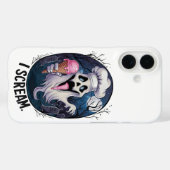 "I Scream" Funny Ghost Chef Halloween Ice Cream St Case-Mate iPhoneケース (裏面 (横))