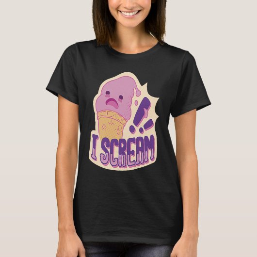 I Scream   Ice Cream Tシャツ (正面)