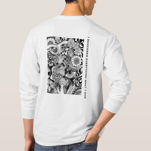 I See It Differently – Monochrome Hand-Drawn Art Tシャツ (裏面)