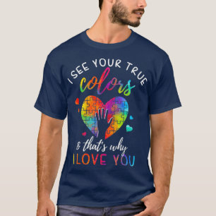 『I See True Colors』パズル「World Autistics Month」 Tシャツ