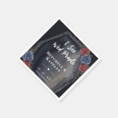 I See Wed People Coffin Floral Gothic Wedding スタンダードカクテルナプキン (角)