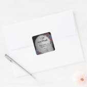 I See Wed People Headstone Floral Gothic Wedding スクエアシール (封筒)