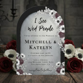 I See Wed People Headstone Floral Gothic Wedding 招待状