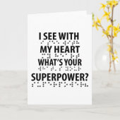 I See With My Heart - Blindness Braille カード (黄色い花)