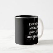 I See With My Heart - Blindness Braille ツートーンマグカップ (正面右)