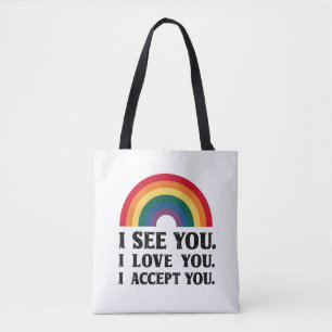 I See You I Love You I Accept You LGBTQ トートバッグ