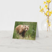 I See you staring bear カード (黄色い花)