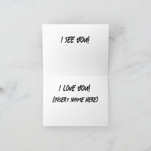 I See you staring bear カード (内部)