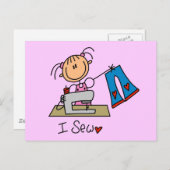 I Sew Tシャツとギフト ポストカード (正面/裏面)