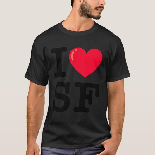 I Sfタイプライターフォント Tシャツ (正面)