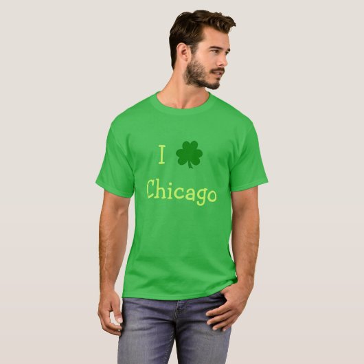 I Shamrock Chicago Green St. Patrick's Day Tシャツ (正面フル)
