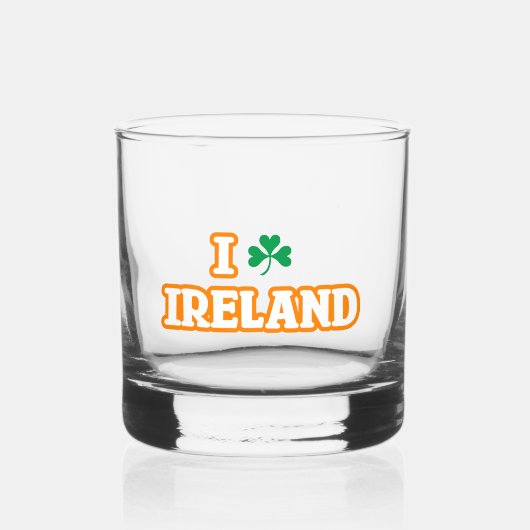 "I [SHAMROCK] IRELAND"ロックグラス ウイスキーグラス (正面)
