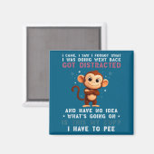 I Shirt Monkey Came Saw Forgot What マグネット (正面/裏面)