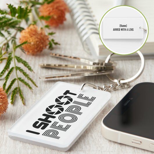 I shoot people funny photographer lover quote キーホルダー