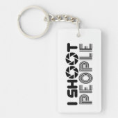 I shoot people funny photographer lover quote キーホルダー (正面)