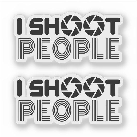I shoot people funny photographer lover quote シール (正面)