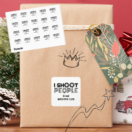 I shoot people funny photographer lover quote スクエアシール