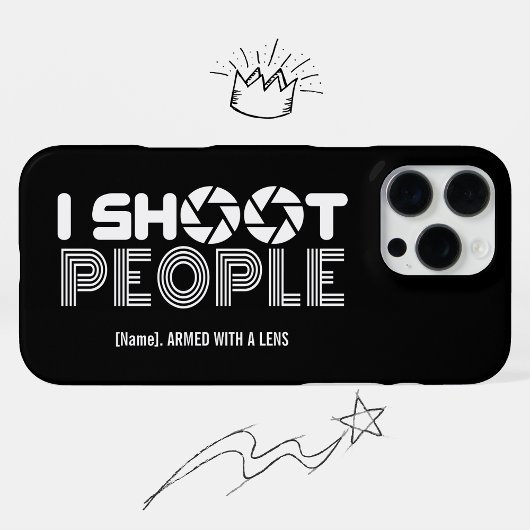 I shoot people funny photographer lover quote iPhoneケース