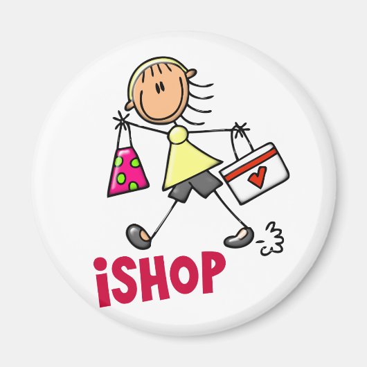 I SHOPスティックフィギュアTシャツ&ギフト マグネット (正面)