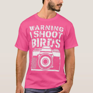 I Shots 警告 Birds PhotographerのレトロCamおもしろい Tシャツ