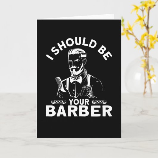 I Should Be Your Barber Beard カード (黄色い花)