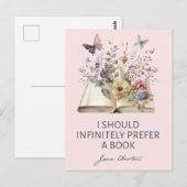I Should Infinitely Prefer A Book II - Jane Austen ポストカード (正面/裏面)