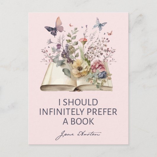 I Should Infinitely Prefer A Book II - Jane Austen ポストカード (正面)