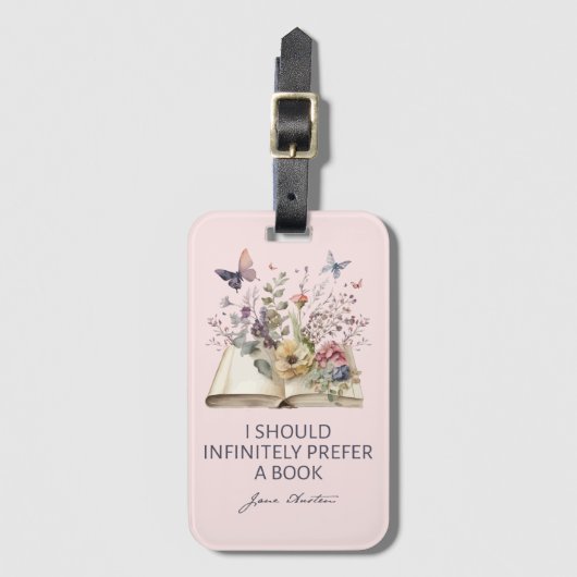 I Should Infinitely Prefer A Book II - Jane Austen ラゲッジタグ (正面縦)