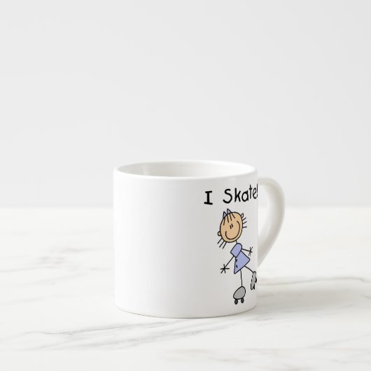 I Skate – ガールローラースケーター エスプレッソカップ (正面右)