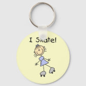 I Skate – ガールローラースケーター キーホルダー (正面)