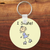 I Skate – ガールローラースケーター キーホルダー (正面)