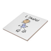 I Skate – ガールローラースケーター タイル (側面)
