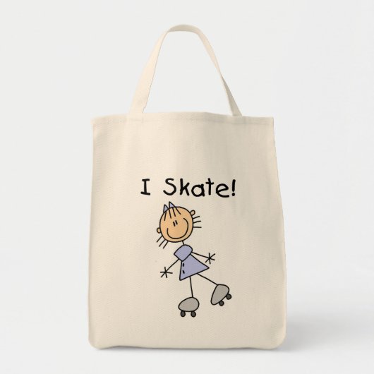 I Skate – ガールローラースケーター トートバッグ (正面)